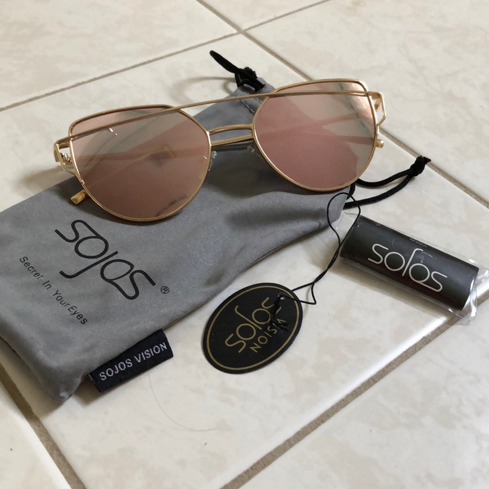 Pink and Gold Summer Sunglasses